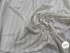 JERSEY DE COTON DOUX STRETCH RAYURES NEIGE ET ÉCRU FABRICATION RÉGION DE TROYES 🇫🇷 - My Little Coupon