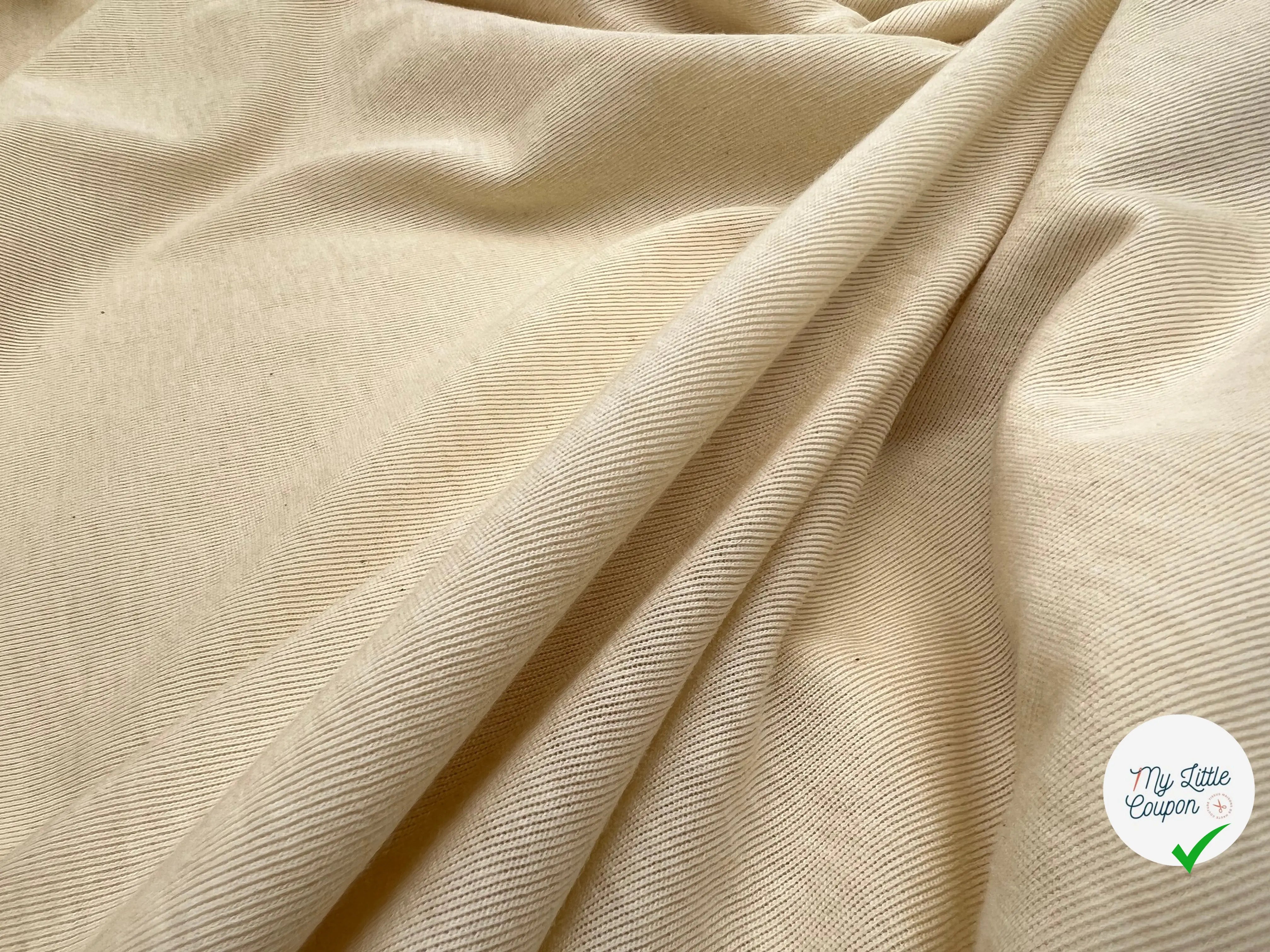 JERSEY DE COTON ÉCRU TUBULAIRE - My Little Coupon - tissu - coudre