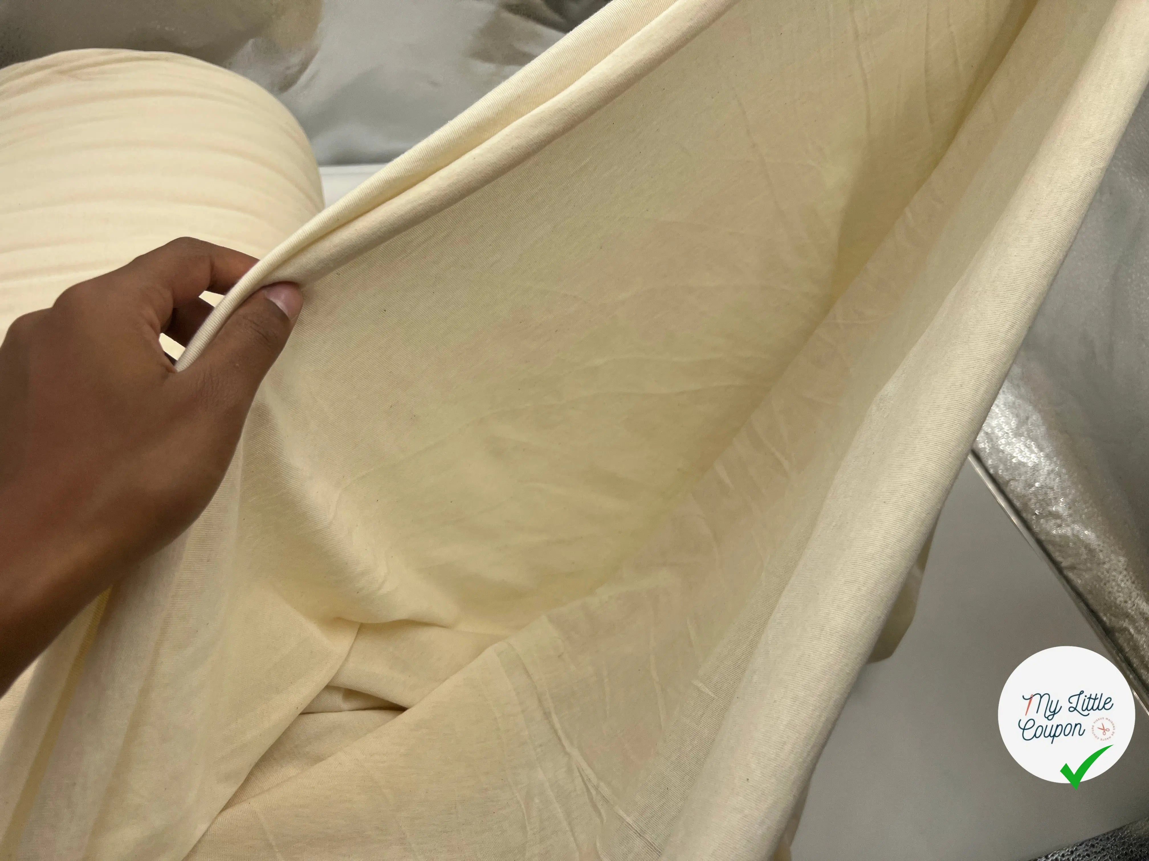 JERSEY DE COTON ÉCRU TUBULAIRE - My Little Coupon - tissu - coudre