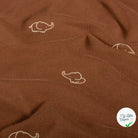Jersey de coton éléphants rouille