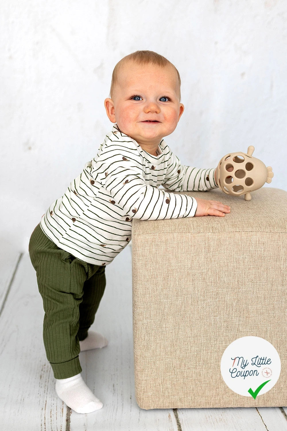 Jersey de coton escargots blanc cassé