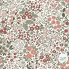 Jersey de coton fleurs champêtres blanc cassé