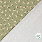 Jersey de coton fleurs vert olive