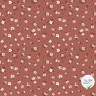 Jersey de coton fleurs vieux rose