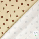 JERSEY DE COTON FRAISES BEIGE - My Little Coupon