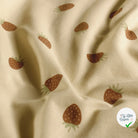 JERSEY DE COTON FRAISES BEIGE - My Little Coupon