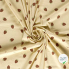 JERSEY DE COTON FRAISES BEIGE - My Little Coupon