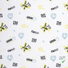 Jersey de coton graffiti blanc