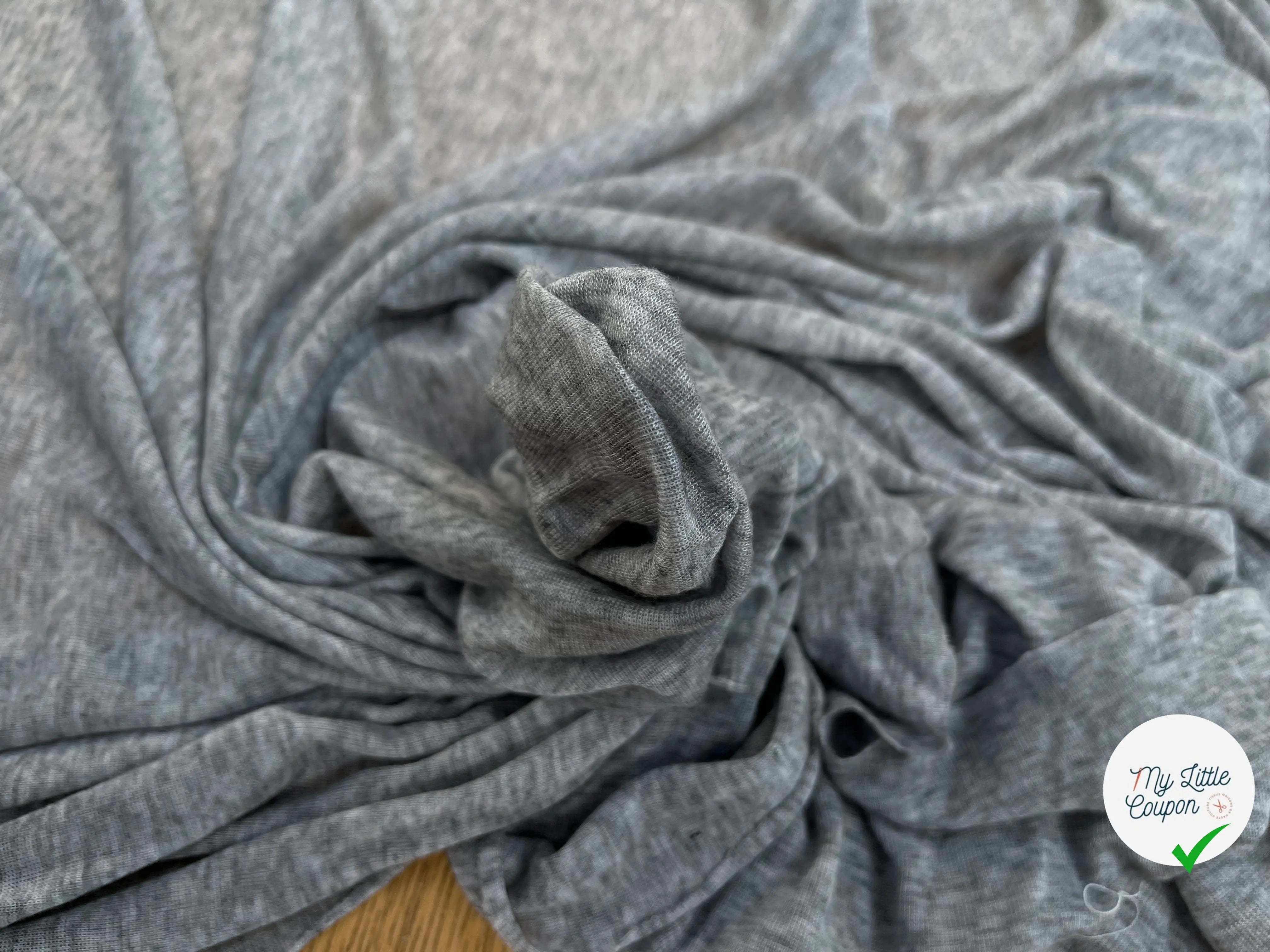 JERSEY DE COTON GRIS CLAIR - My Little Coupon
