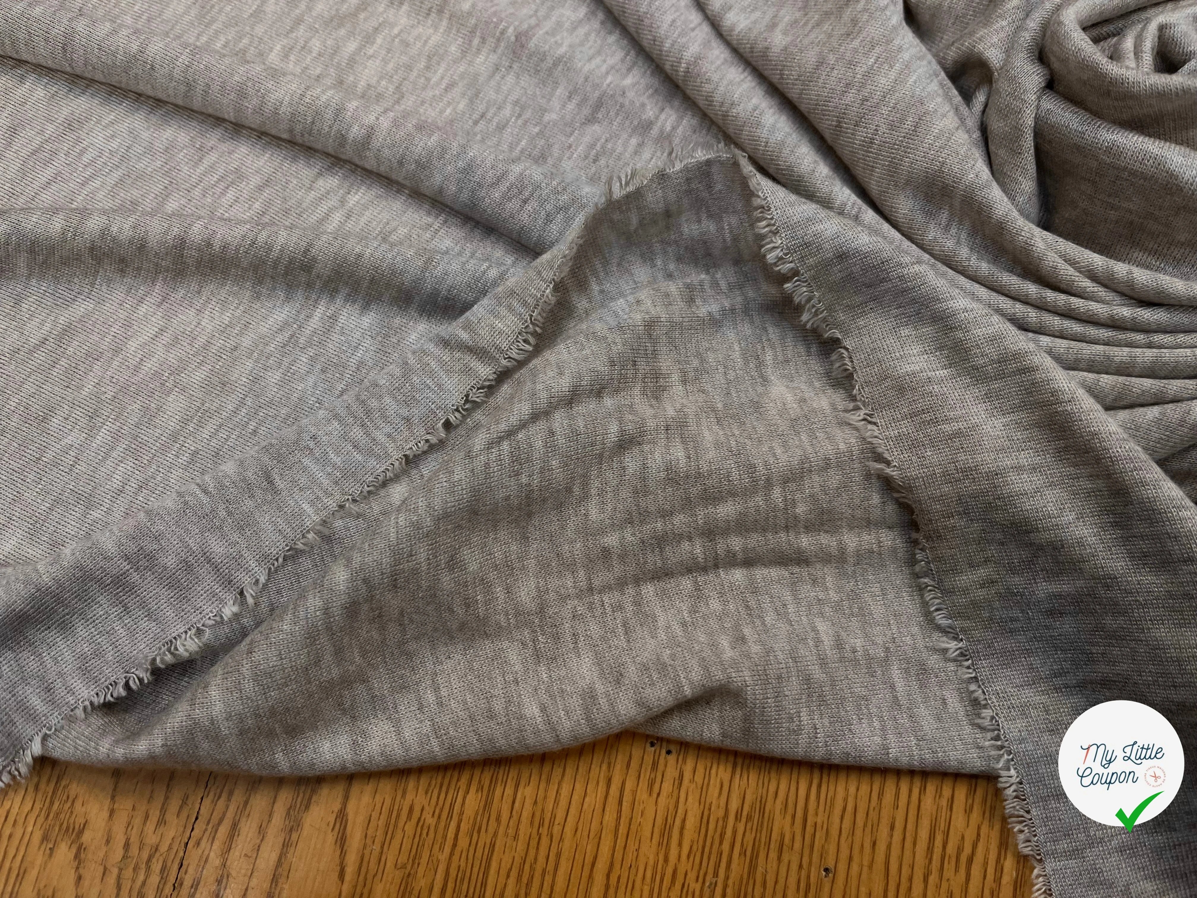 JERSEY DE COTON GRIS MARRON CLAIR - My Little Coupon