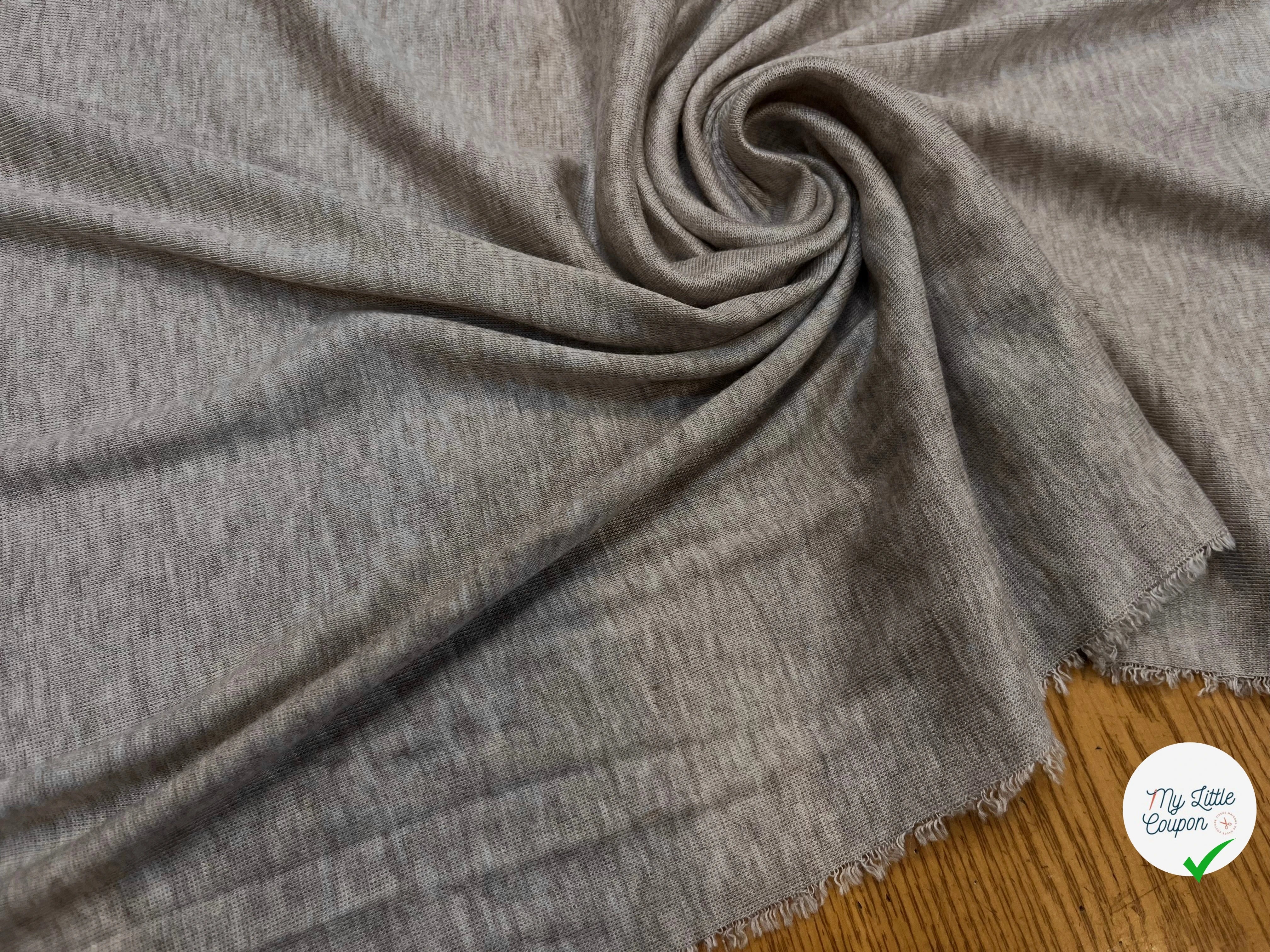 JERSEY DE COTON GRIS MARRON CLAIR - My Little Coupon