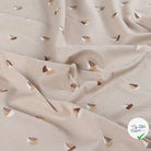 JERSEY DE COTON IMPRIMÉ BATEAUX FOND SABLE - My Little Coupon