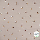 JERSEY DE COTON IMPRIMÉ BATEAUX FOND SABLE - My Little Coupon