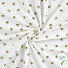 JERSEY DE COTON IMPRIMÉ BEES ECRU - My Little Coupon