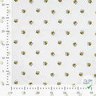 JERSEY DE COTON IMPRIMÉ BEES ECRU - My Little Coupon