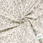 JERSEY DE COTON IMPRIMÉ FLEURS BLANC CASSÉ - My Little Coupon