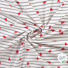 JERSEY DE COTON IMPRIMÉ HOMARDS FOND BLEU MARINE - My Little Coupon