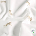 Jersey de coton imprimé léopards blanc cassé