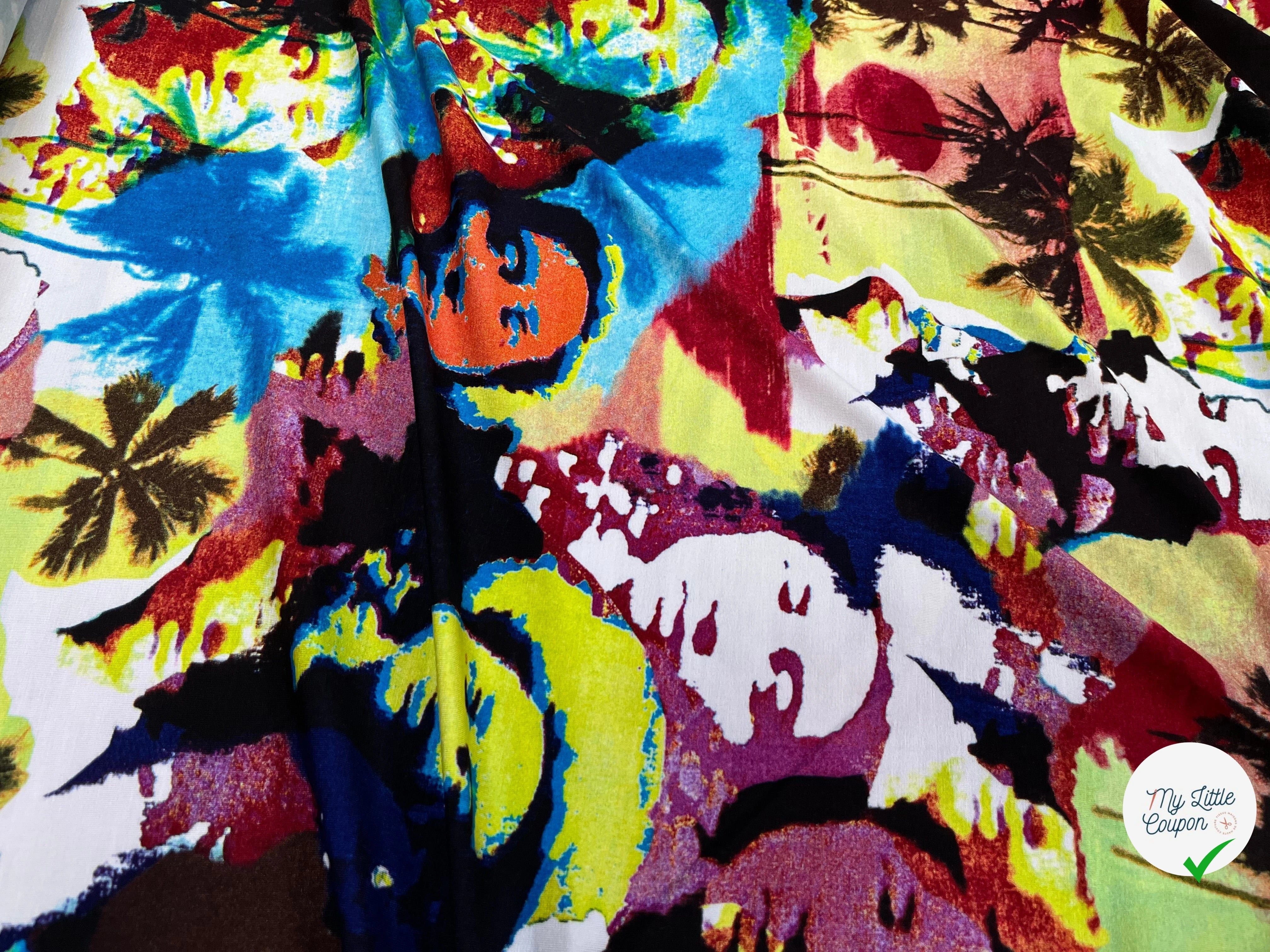 JERSEY DE COTON IMPRIMÉ POP ART - My Little Coupon