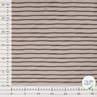JERSEY DE COTON IMPRIMÉ RAYURES FOND SABLE - My Little Coupon