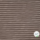 JERSEY DE COTON IMPRIMÉ RAYURES FOND TAUPE - My Little Coupon