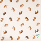 JERSEY DE COTON IMPRIMÉ TETE DE CHEVAUX FOND SABLE - My Little Coupon