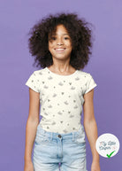 Jersey de coton koalas blanc cassé
