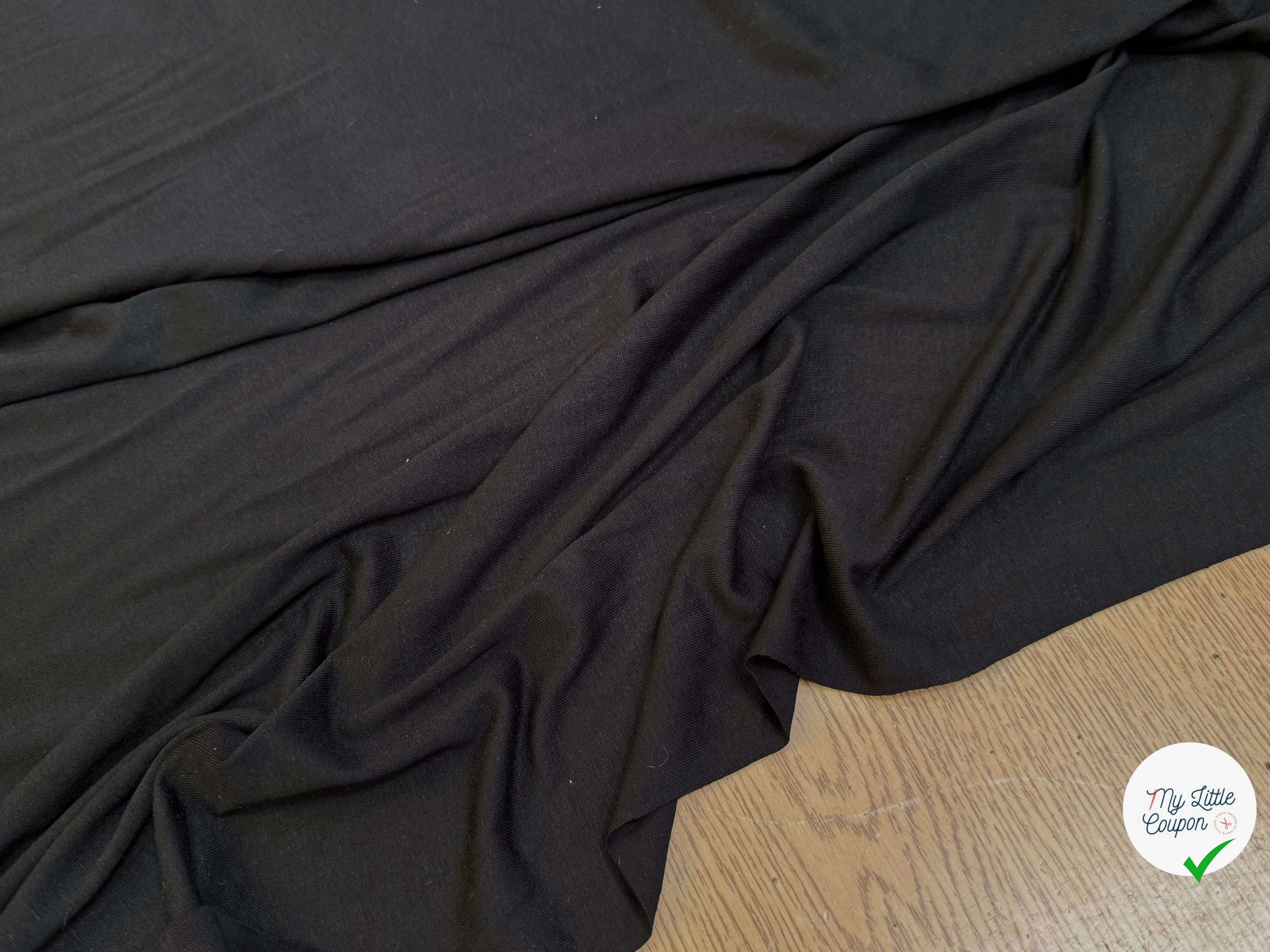 JERSEY DE COTON LEGER NOIR SUPER STRETCH BEAU TOUCHER - My Little Coupon