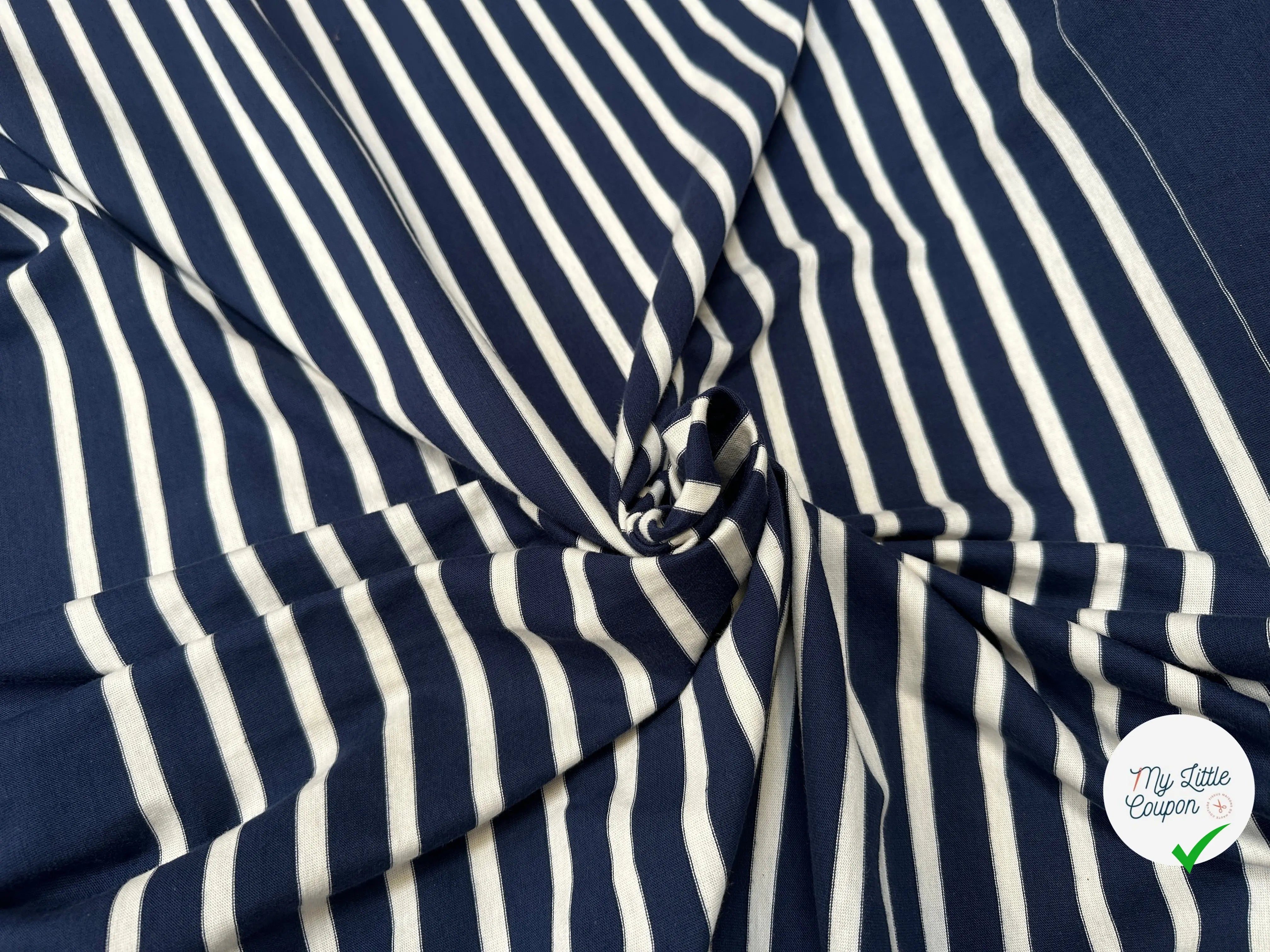 JERSEY DE COTON MARINE RAYURES - My Little Coupon