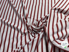JERSEY DE COTON MARINIÈRE RAYURES NEIGE/TERRA CHINE - My Little Coupon