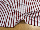 JERSEY DE COTON MARINIÈRE RAYURES NEIGE/TERRA CHINE - My Little Coupon