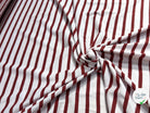 JERSEY DE COTON MARINIÈRE RAYURES NEIGE/TERRA CHINE - My Little Coupon