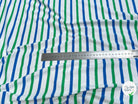 JERSEY DE COTON MARINIÈRE RAYURES NEIGE/VERT/MER - My Little Coupon