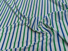 JERSEY DE COTON MARINIÈRE RAYURES NEIGE/VERT/MER - My Little Coupon