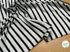 JERSEY DE COTON MARINIÈRE RAYURES SWAN/NOIR 145 - My Little Coupon