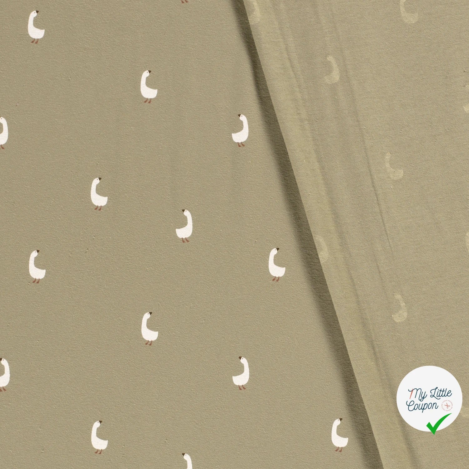 Jersey de coton oies vert olive