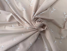 JERSEY DE COTON OISEAUX BEIGE - My Little Coupon