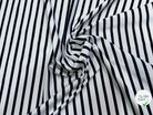 JERSEY DE COTON PEAU DE PÊCHE ULTRA STRETCH RAYURES BLANC ET NAVY FABRICATION RÉGION DE TROYES 🇫🇷 - My Little Coupon