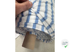 JERSEY DE COTON RAYURES BLEU CIEL ET NEIGE - My Little Coupon - tissu - coudre