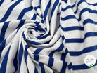 JERSEY DE COTON RAYURES BLEU ET BLANCHES - My Little Coupon - tissu - coudre