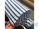 JERSEY DE COTON RAYURES BLEU ET NEIGE - My Little Coupon - tissu - coudre
