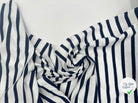 JERSEY DE COTON RAYURES BLEU ET NEIGE - My Little Coupon - tissu - coudre