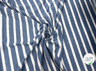 JERSEY DE COTON RAYURES BLEU POINTILLÉS SUR GRIS - My Little Coupon - tissu - coudre