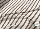 JERSEY DE COTON RAYURES CARAMEL SUR BEIGE CRÈME - My Little Coupon - tissu - coudre
