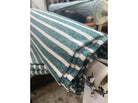 JERSEY DE COTON RAYURES ECRU FOND VERT CHINE MSO