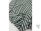 JERSEY DE COTON RAYURES ECRU FOND VERT CHINE MSO
