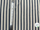 JERSEY DE COTON RAYURES INDIGO FOND ECRU MSO
