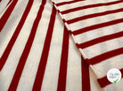 JERSEY DE COTON RAYURES ROUGE PERSAN FOND BEIGE ÉCRU - My Little Coupon - tissu - coudre