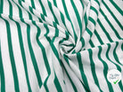 JERSEY DE COTON RAYURES VERT PRIMAIRE ET NEIGE - My Little Coupon - tissu - coudre