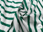 JERSEY DE COTON RAYURES VERT PRIMAIRE ET NEIGE - My Little Coupon - tissu - coudre